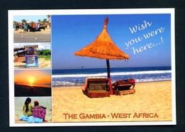 GAMBIA - Beach Scene Multi View Used Postcard As Scans - Gambie