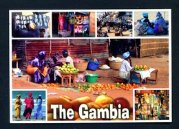 GAMBIA - Local Fruit And Vegetable Market Multi View Used Postcard As Scans - Gambie