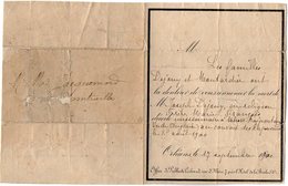 VP16.180 - ORLEANS 1900 - Faire - Part De Décès De Mr J. DEJANY En Religion Missionnaire Décédé ?? ....( Inde Anglaise ) - Obituary Notices