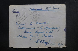 INDOCHINE - Enveloppe En Chargé Du Cambodge Pour Elbeuf En 1924, Affranchissement Et Grille Du Chargé Au Verso - L 48200 - Briefe U. Dokumente