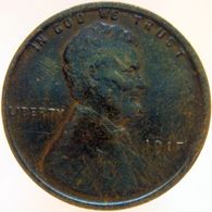 LaZooRo: United States Of America 1 Cent 1917 XF - 1909-1958: Lincoln, Wheat Ears Reverse