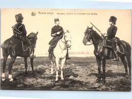 MILITARIA - Armée Belge --  Adjudant Cavalier Et Trompette Des Guides - Regiments
