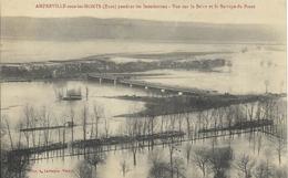 Cpa Amfreville Sous Les Monts, Barrage De Poses Pendant Les Inondations 1910 - Otros & Sin Clasificación