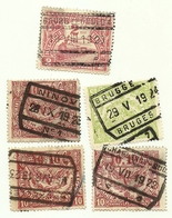 1920 - Belgio PP 100 X 2 + PP 101 + PP 109 + PP 120 Pacchi Postali        C4030   ---- - Bagagli [BA]