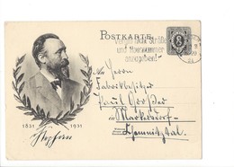 24076 - Entier Postal Ganzsache Heinrich Von Stephan Centenary Anniversary 8 Pfennig Post Dresden 1831-1931 - Postkarten - Gebraucht