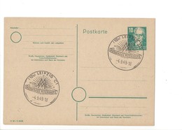 24078 - Entier Postal Ganzsache Leipzig Messehaus Petershof 04.09.1949 - Postkarten - Gebraucht