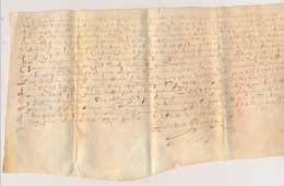 1654 GARRAVET PARCHEMIN SUR PEAU L'ISLE EN DODON HAUTE GARONNE - ....-1700: Precursors