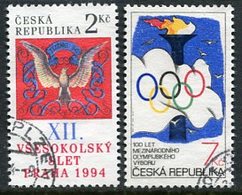 CZECH REPUBLIC 1994 Olympic Committee And Sokol Meeting Used,  Michel 46-47 - Gebruikt