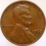 LaZooRo: United States Of America 1 Cent 1968 D XF - 1959-…: Lincoln, Memorial Reverse