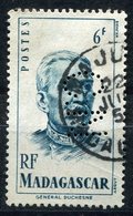 MADAGASCAR N°314 OBLITERE AVEC PERFORATION C.N - Usados