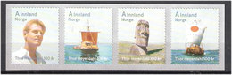 Norway 2014 Thor Heyerdayl 100 Year, Kontiki, Papyrus Boat Ra, Moai 1847-1850, MNH(**) - Unused Stamps