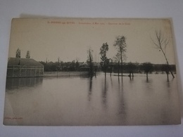 CPA 14 ST PIERRE SUR DIVES INONDATION DU 8 MAI 1907 QUARTIER DE LA GARE TRES RARE BELLE CARTE !! - Sonstige & Ohne Zuordnung