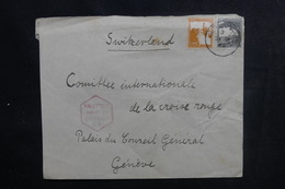 PALESTINE - Enveloppe De Jérusalem Pour La Suisse En 1940 Avec Contrôle Postal, Affranchissement Plaisant - L 48354 - Palestina