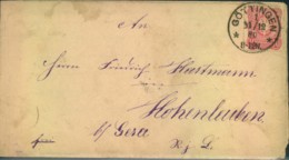 1880, "GÖTTINGEN * 1 *", Klackestempel Auf Umschlag Mit 10 Pfg. - Franking Machines (EMA)