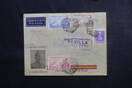 ESPAGNE - Censure De Sevilla Sur Enveloppe Patriotique De Franco En 1939 Pour L 'Allemagne - L 48381 - Bolli Di Censura Nazionalista