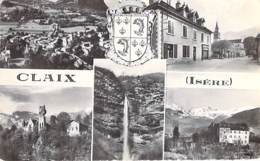 38 - CLAIX : Multivues - CPSM Village ( 8.000 Habitants) Dentelée Noir Blanc Format CPA - Isère - Claix