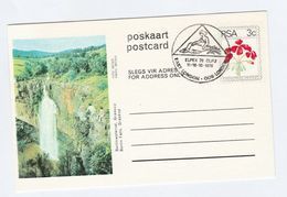 1973 East London SOUTH AFRICA STATIONERY ELPEX Ilus BERLIN FALLS Waterfall Stamp Postal Card Cover Philatelic Exhibition - Cartas & Documentos