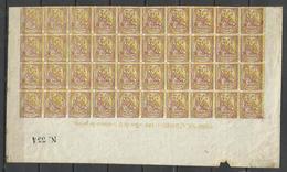 SELLOS CLASICOS BLOQUE 40 SELLOS ESTIMACION +1000,00€ 1874 (**) Prueba Maculatura.25 Y 50 CTS Nº147 Y 149  Doble Impresi - Unused Stamps