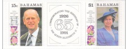 BAHAMAS : Birthday 65 The Queen , 70 Bithday Prince Philip With 'PHILIP (65 In Panel ) QUEEN'   MNH - Bahamas (1973-...)