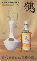 Télécarte Japon / 110-016- ALCOOL - WHISKY - NIKKA & Oiseau GRUE - ALCOHOL & CRANE Bird Japan Phonecard - ALKOHOL - 1061 - Alimentation