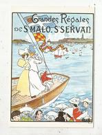 Cp, Sports , VOILE  Affiche De M.E. Renault , GRANDES REGATES DE SAINT MALO SAINT SERVAN ,vierge , Ed. Mic Max - Zeilen