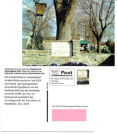 1535m: Privatganzsache AK Postkarten-App: A- 2285 Leopoldsdorf Im Marchfelde, Schubertlinde Am Hauptplatz - Gänserndorf