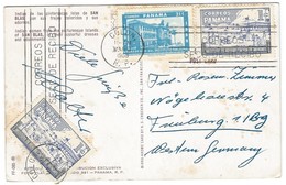 POST CARD AERO  PANAMA - VIA AIR MAIL - COLON TO GERMANY - Panama