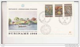FDC Suriname Restauatie Jodensavanne Synagoge 1968. - Jewish