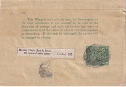 QUEENSLAND      ENTIER POSTAL/GANZSACHE/POSTAL STATIONERY BANDE JOURNAL - Brieven En Documenten