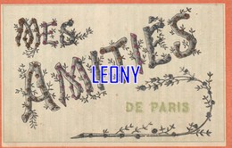 CPA De PARIS (75) -  MES AMITIES De PARIS - CARTE DOREE - Mehransichten, Panoramakarten
