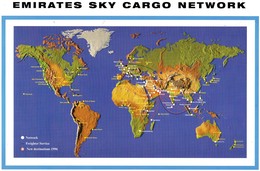 AVIATION - EMIRATE  SKY  CARGO  NETWORK - Réseau - Types D'appareils Avec Unit Load Devices - Pubblicità