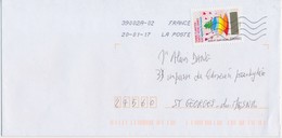 France - Voeux 2016 - YT A1347 Obl. Ondulations TSC1000 Sur Lettre - Lettres & Documents