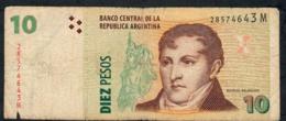 ARGENTINA P354e 10 PESOS 2010 Serie M Signature 80  VG - Argentina