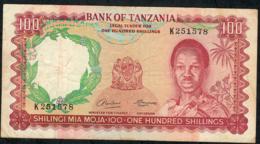 TANZANIA P5a 100 SHILLINGS  #K 1966  Signature 1       VF NO P.h. - Tanzanie