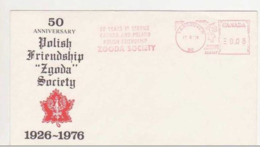 50th Polish Frendship Zgoda Society Polska Canada 1976. - Commemorative Covers