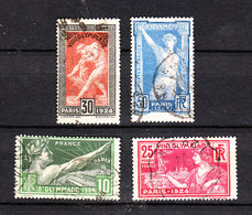 Francia   -  1924.  Olimpiadi Di Parigi.1^ Olimpiade Moderna. Complete Used Series.fine - Ete 1924: Paris