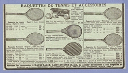 PUBLICITE 1953 - MANUFACTURE SAINT ÉTIENNE RAQUETTES De TENNIS Et ACCESSOIRES - BALLES " ALLO " - Autres & Non Classés