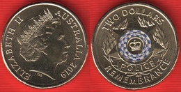 Australia 2 Dollars 2019 "Police Remembrance Day" COLORED UNC - 2 Dollars