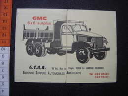 Publicite Avec Tarif Pieces Detachees GMC 6X6 Surplus Automobiles Americains - Fahrzeuge