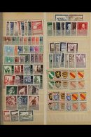 EUROPEAN COUNTRIES NEVER HINGED MINT ASSEMBLY  1919 To Early 1970's Stamps With Only Light Duplication In Two Stockbooks - Other & Unclassified