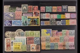 WORLDWIDE PHILATELIC CURIOSITIES ON STOCKCARDS  A Fascinating And Valuable Hoard Randomly Displayed On About 50 Stockcar - Autres & Non Classés