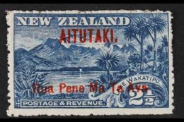 1903-11  2½d Deep Blue,  "Ava" Without Stop, SG 3a, Fine Mint, Signed Holcombe. For More Images, Please Visit Http://www - Aitutaki