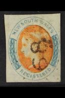 NEW SOUTH WALES  1859 Registered 6d Orange And Prussian Blue, With Double Lined Watermark "N", SG 106, Fine With Four Cl - Sonstige & Ohne Zuordnung