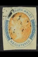NEW SOUTH WALES  1856-59 Registered 6d Vermilion And Prussian Blue, SG 102, With Four Clear To Good Margins, Neat Light  - Autres & Non Classés