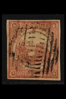 NEW SOUTH WALES  1850 1d Carmine Sydney View Plate I, SG 2, Very Fine Used, 4 Large Margins & Exceptionally Crisp Impres - Other & Unclassified