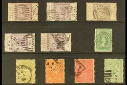POSTAL FISCALS  With Postally Used QUEENSLAND Stamp Duty 1s Green (SG F18); VICTORIA Stamp Duty 3s, 4s, 5s And 10s; WEST - Andere & Zonder Classificatie