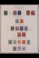SOUTH AUSTRALIA  OFFICIALS - 1874 - 1903 Chiefly Mint Collection Of "O.S." Overprinted Stamps On Printed Album Leaves In - Andere & Zonder Classificatie