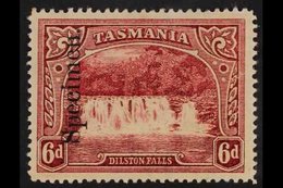 TASMANIA  1899 6d Lake Dilston Falls, SG 236, Overprinted "Specimen", Very Fine Mint. For More Images, Please Visit Http - Other & Unclassified