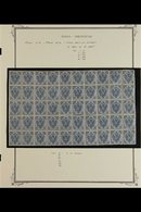 BOSNIA AND HERZEGOVINA  1895-99 10k Blue Typographed Perf 10½ (Michel 5 II A, SG 126), Fine Mint POSITIONAL BLOCK Of 50  - Autres & Non Classés