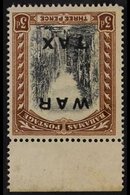 1919  (July) 3d Black & Brown "WAR TAX" Overprint With WATERMARK INVERTED AND REVERSED Variety, SG 105y, Never Hinged Mi - Altri & Non Classificati